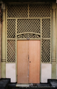 Lattice decorated door at Massenger Street, Colombo 12